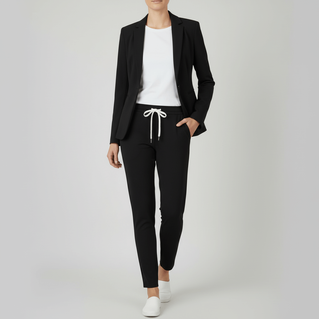 Lizizo | Klasyczna marynarka i jogger z elastycznym pasem