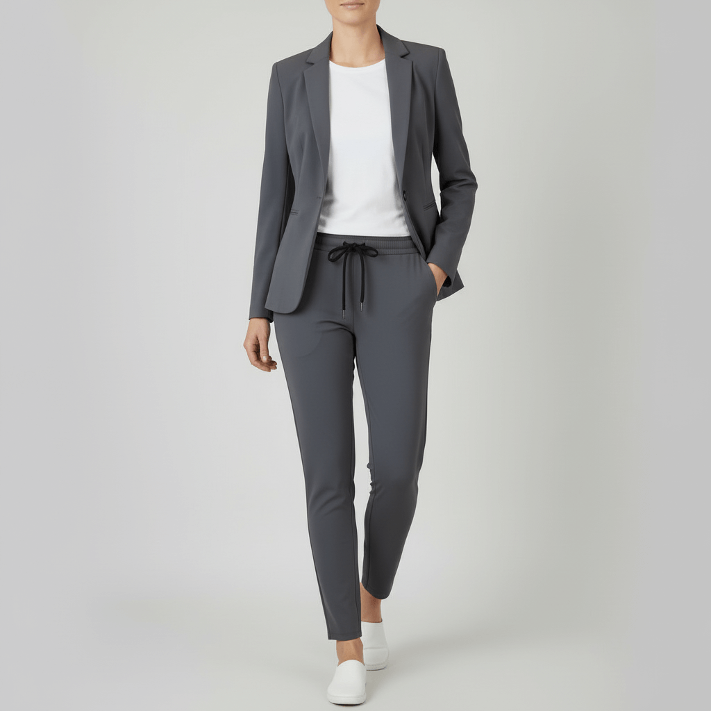 Lizizo | Klasyczna marynarka i jogger z elastycznym pasem