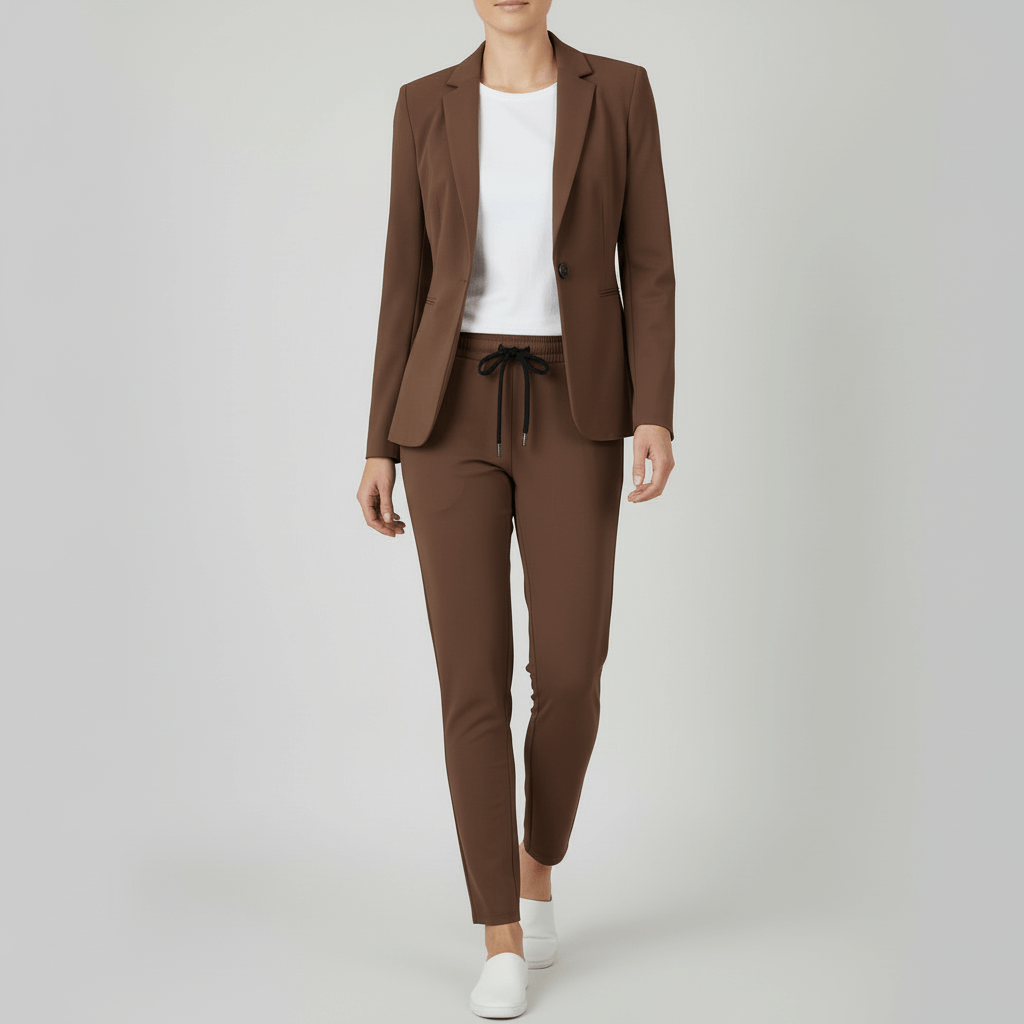 Lizizo | Klasyczna marynarka i jogger z elastycznym pasem