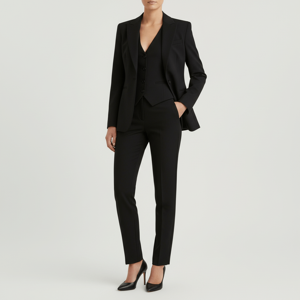 Lizizo | Strukturalna marynarka, kamizelka i dopasowane spodnie komplet garniturowy