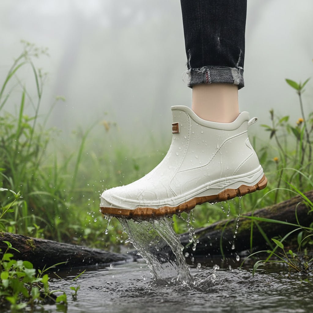 Kalosze gumowe za kostkę, antypoślizgowe buty outdoor do ogrodu, na wędkowanie i na deszcz - view 9