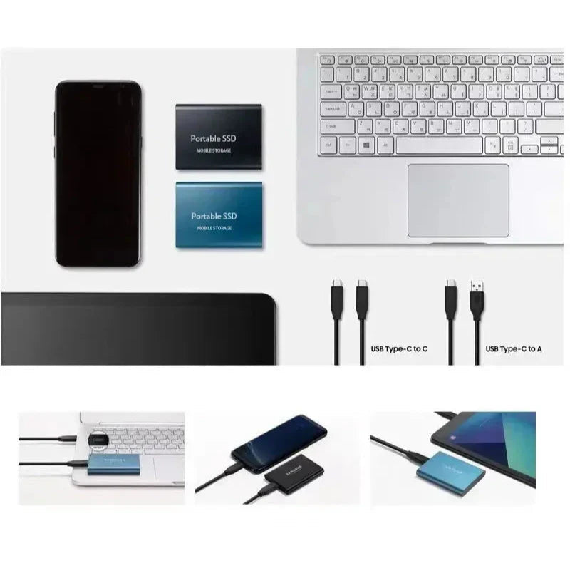 Przenośny dysk SSD 2TB z USB-C, kompaktowy dysk zewnętrzny do laptopa i komputera - view 6