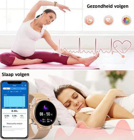 Smartwatch damski z funkcją dzwonienia, pomiarem tętna i krokomierzem, fitness tracker na co dzień - view 7