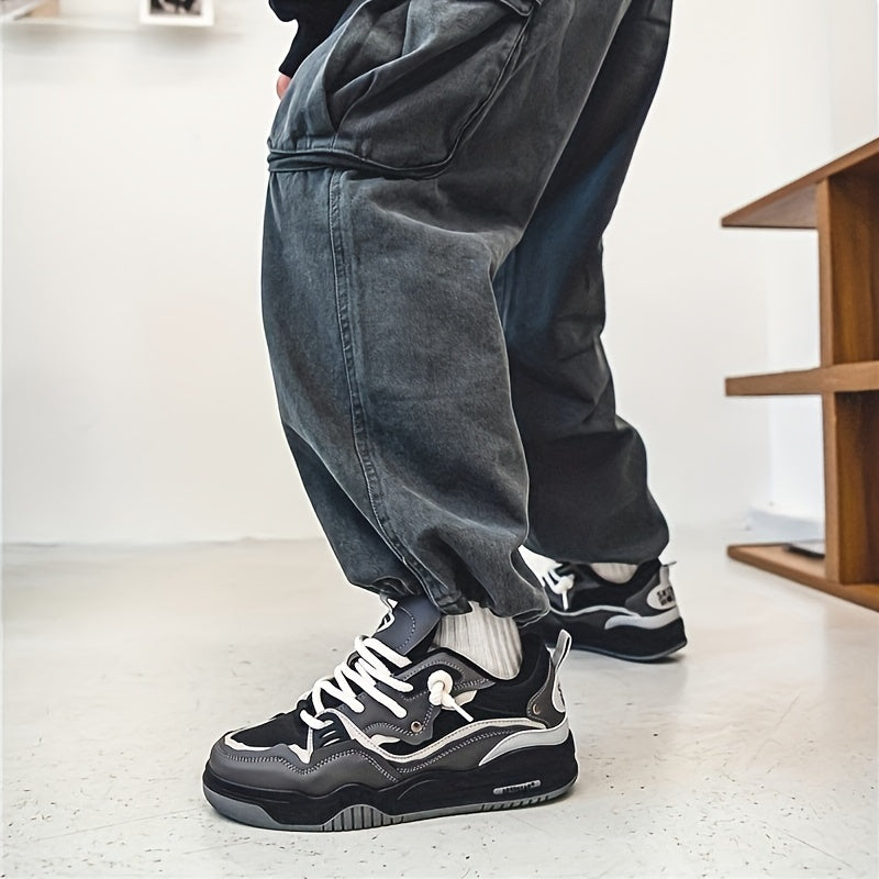 Sneakersy męskie miejskie, buty sportowe sznurowane na co dzień, na siłownię - view 10