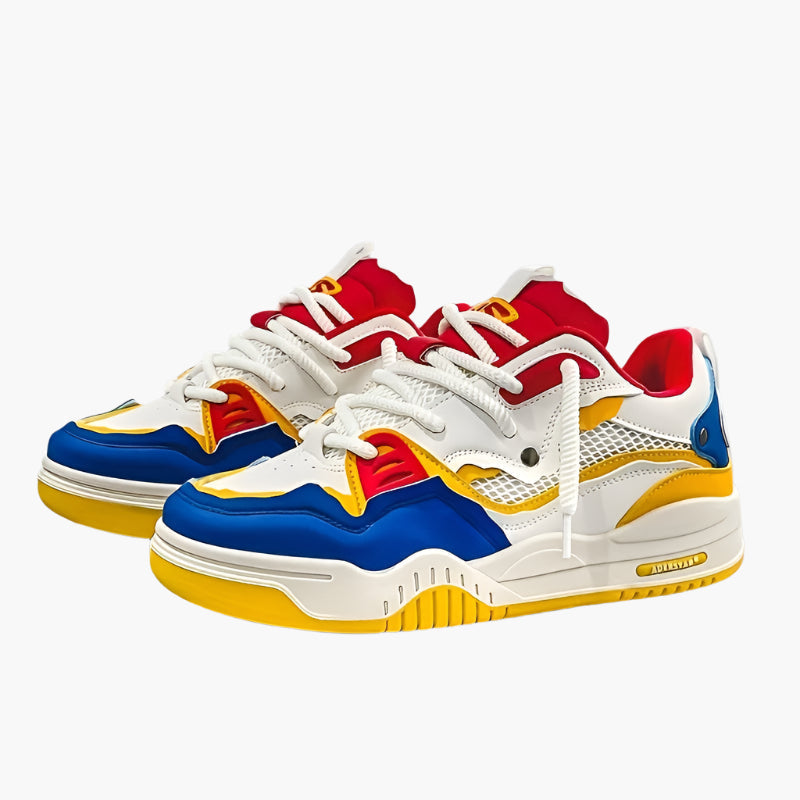 Sneakersy męskie miejskie, buty sportowe sznurowane na co dzień, na siłownię - Żółty