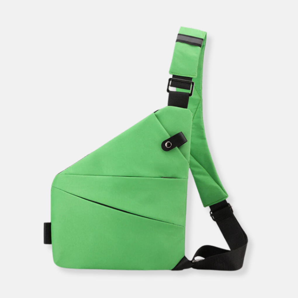 Torba na ramię antykradzieżowa crossbody z kieszenią RFID i ukrytymi zamkami, na co dzień i w podróż - Jasnozielony
