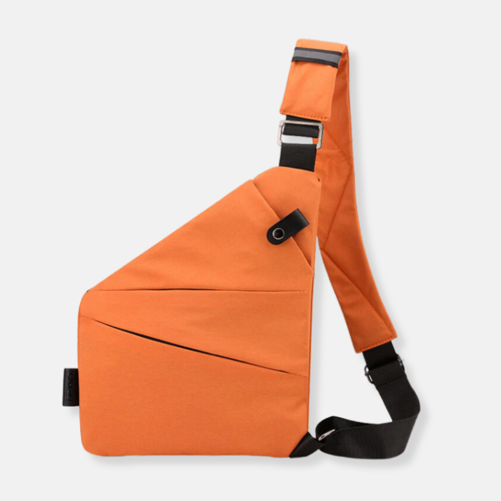 Torba na ramię antykradzieżowa crossbody z kieszenią RFID i ukrytymi zamkami, na co dzień i w podróż - Pomarańczowy