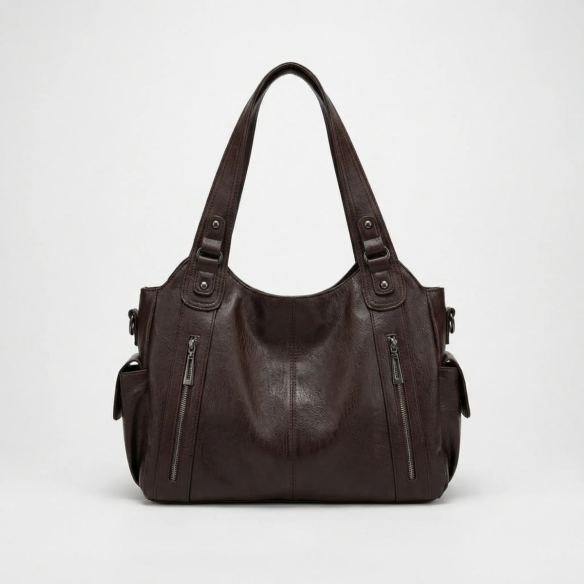 Torebka damska na ramię z ekoskóry, duża torba crossbody z kieszeniami, do pracy i na co dzień - view 5