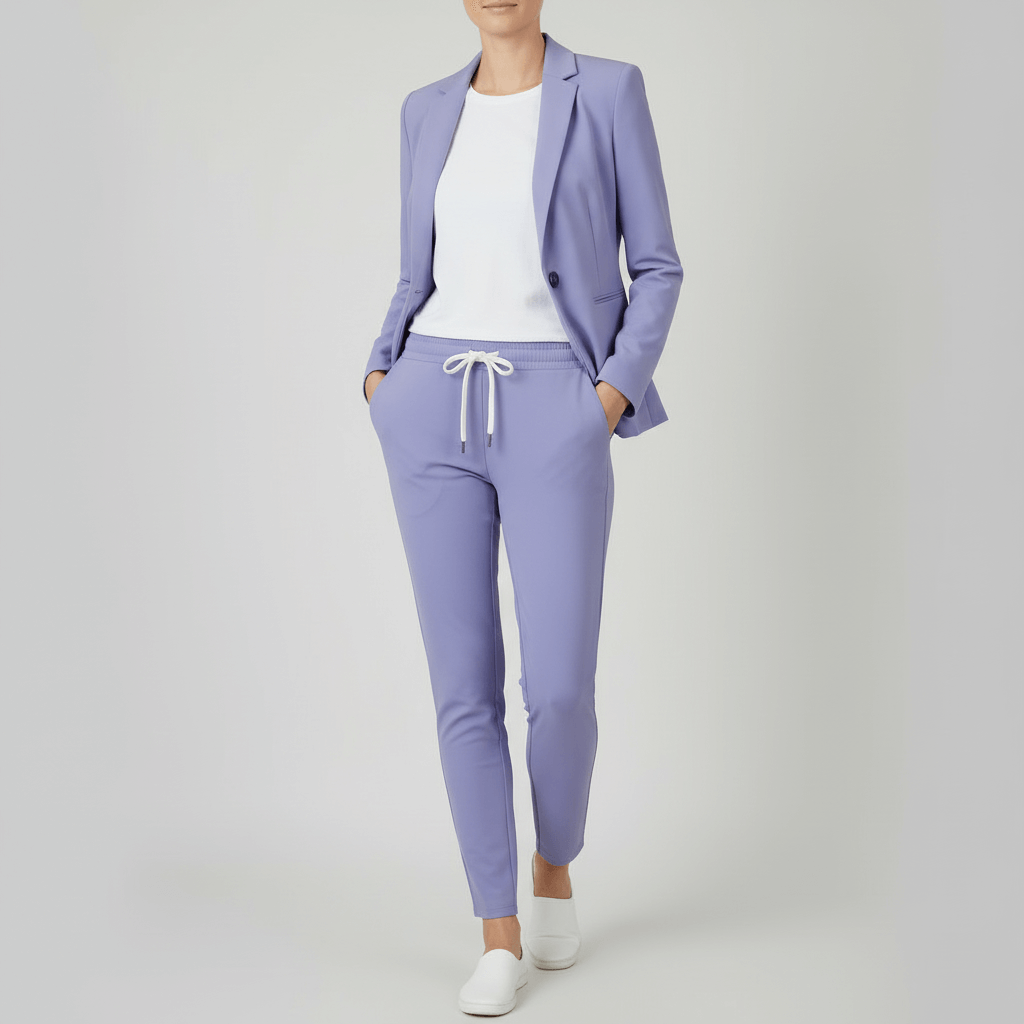 Lizizo | Klasyczna marynarka i jogger z elastycznym pasem