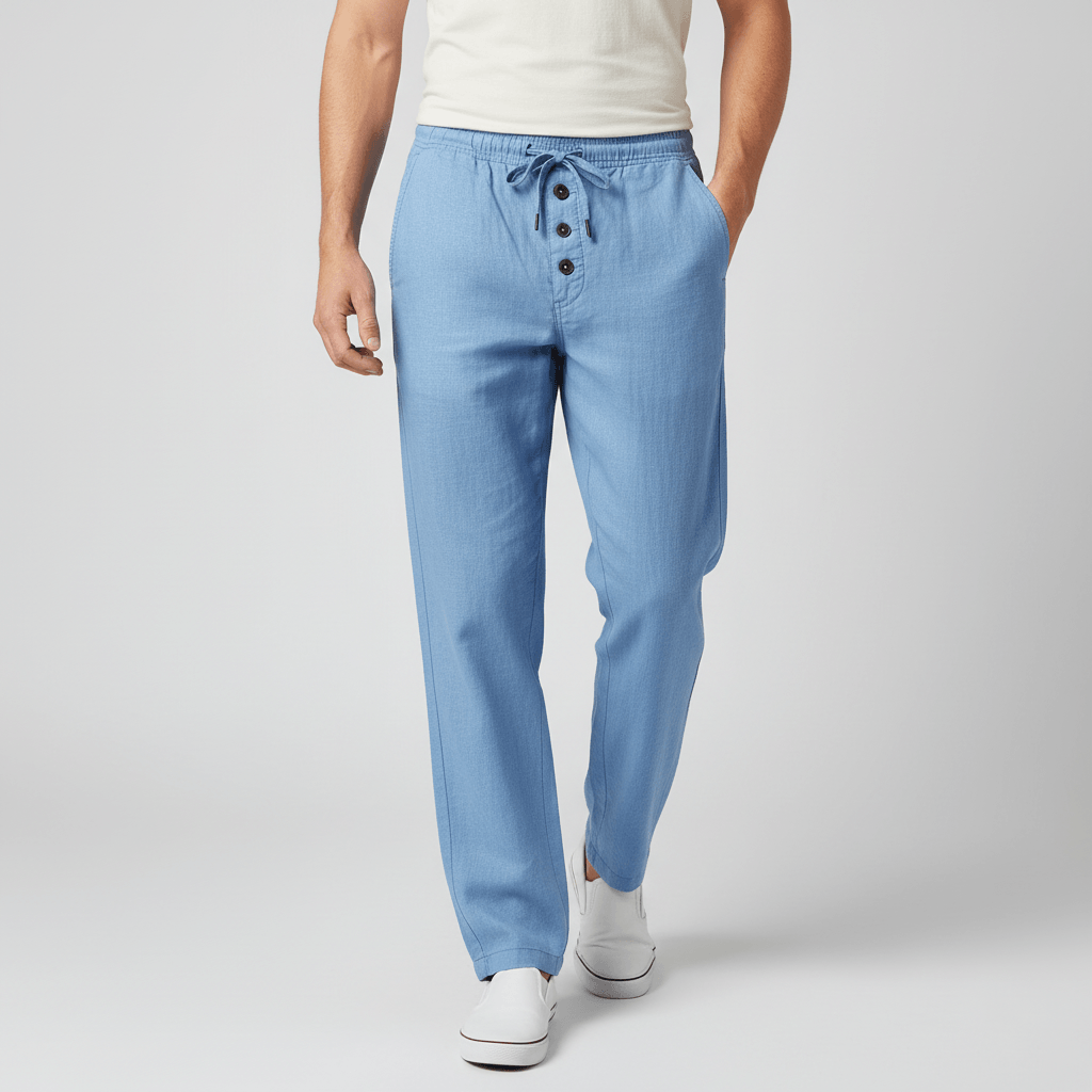 Lizizo | Lekkie lniane spodnie z sznurkiem