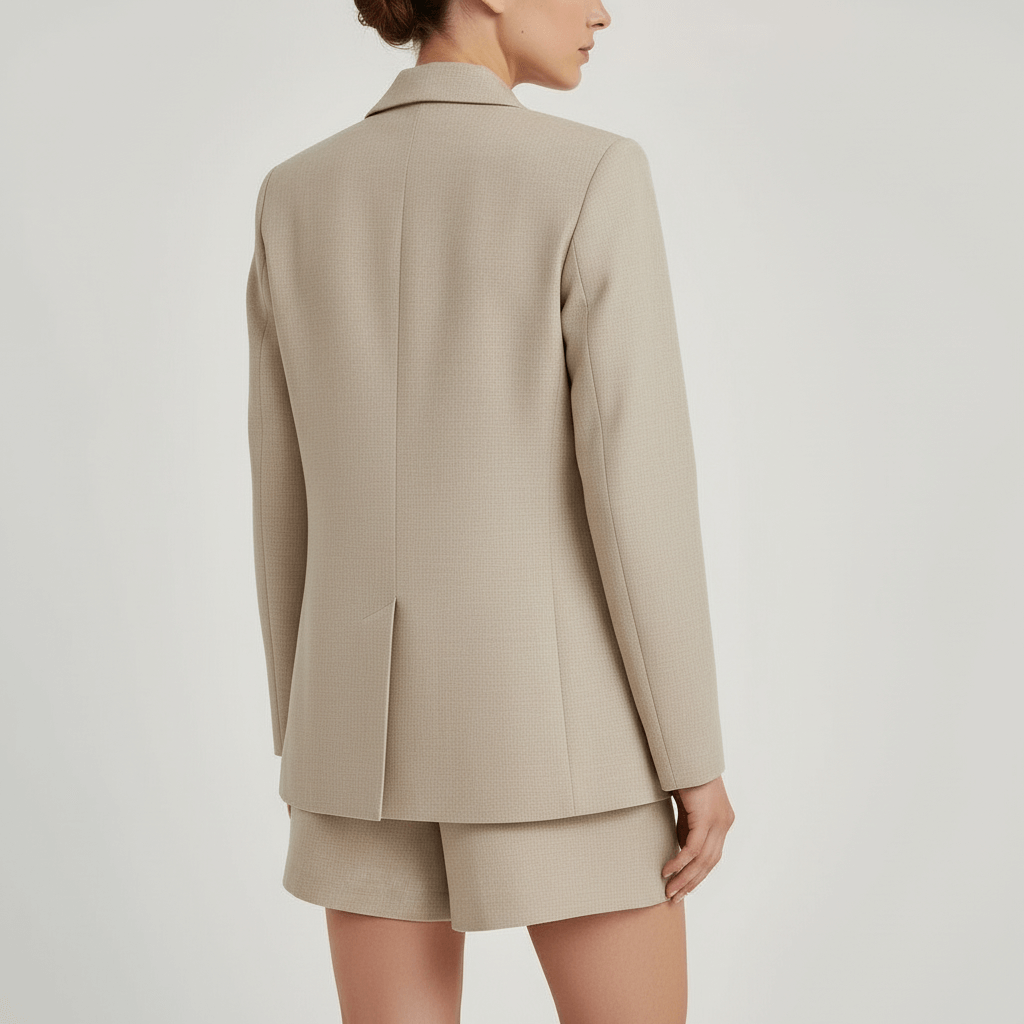 Lizizo | Letni komplet z przewiewnego materiału, luźna kurtka i dopasowane spodenki