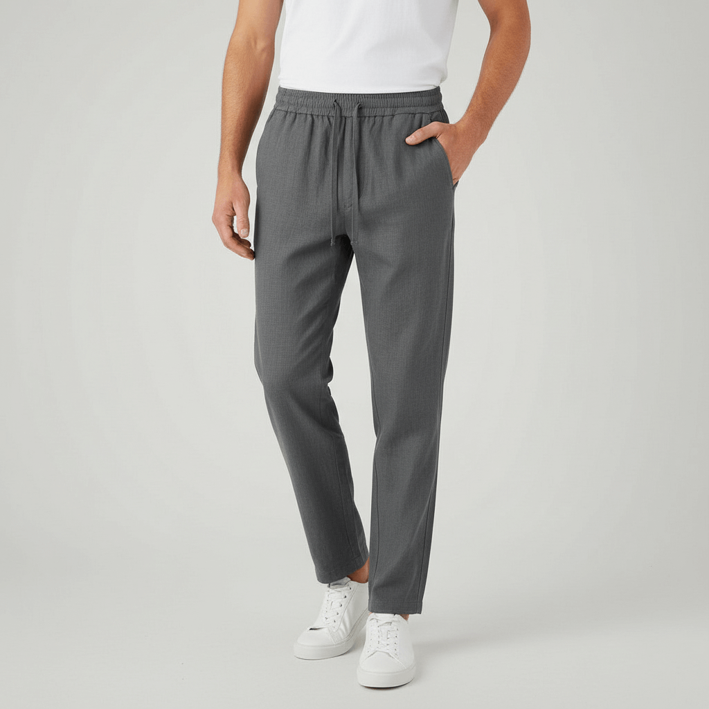 Lizizo | Luźne lniane spodnie z elastyczną talią