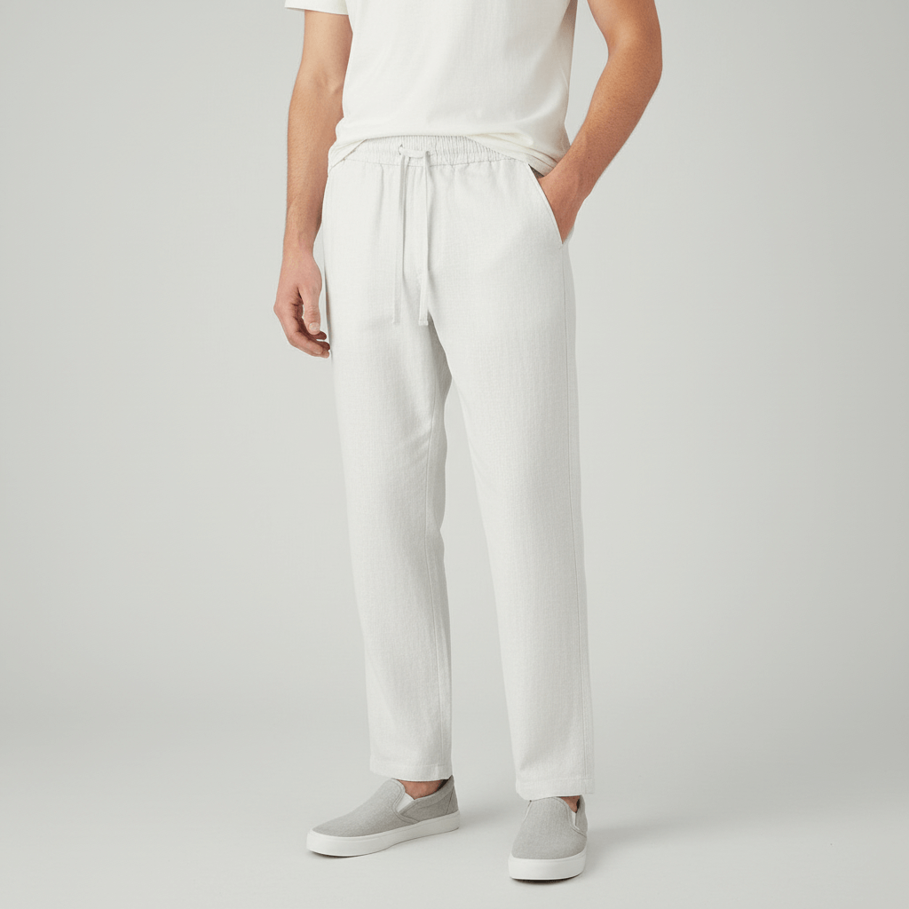 Lizizo | Luźne lniane spodnie z elastyczną talią