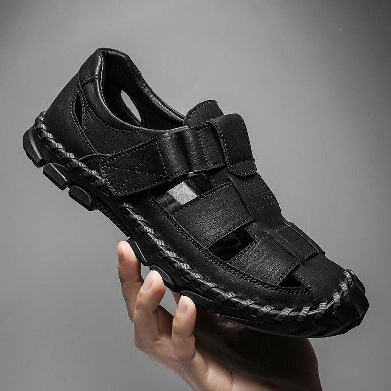 Lizizo | Skórzane sandały z wzmocnionymi palcami