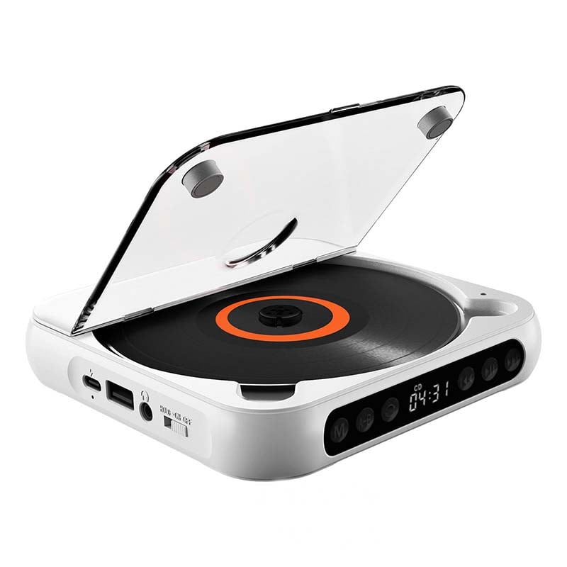 Przenośny odtwarzacz CD Bluetooth | mały discman, mp3, USB-C, akumulator
