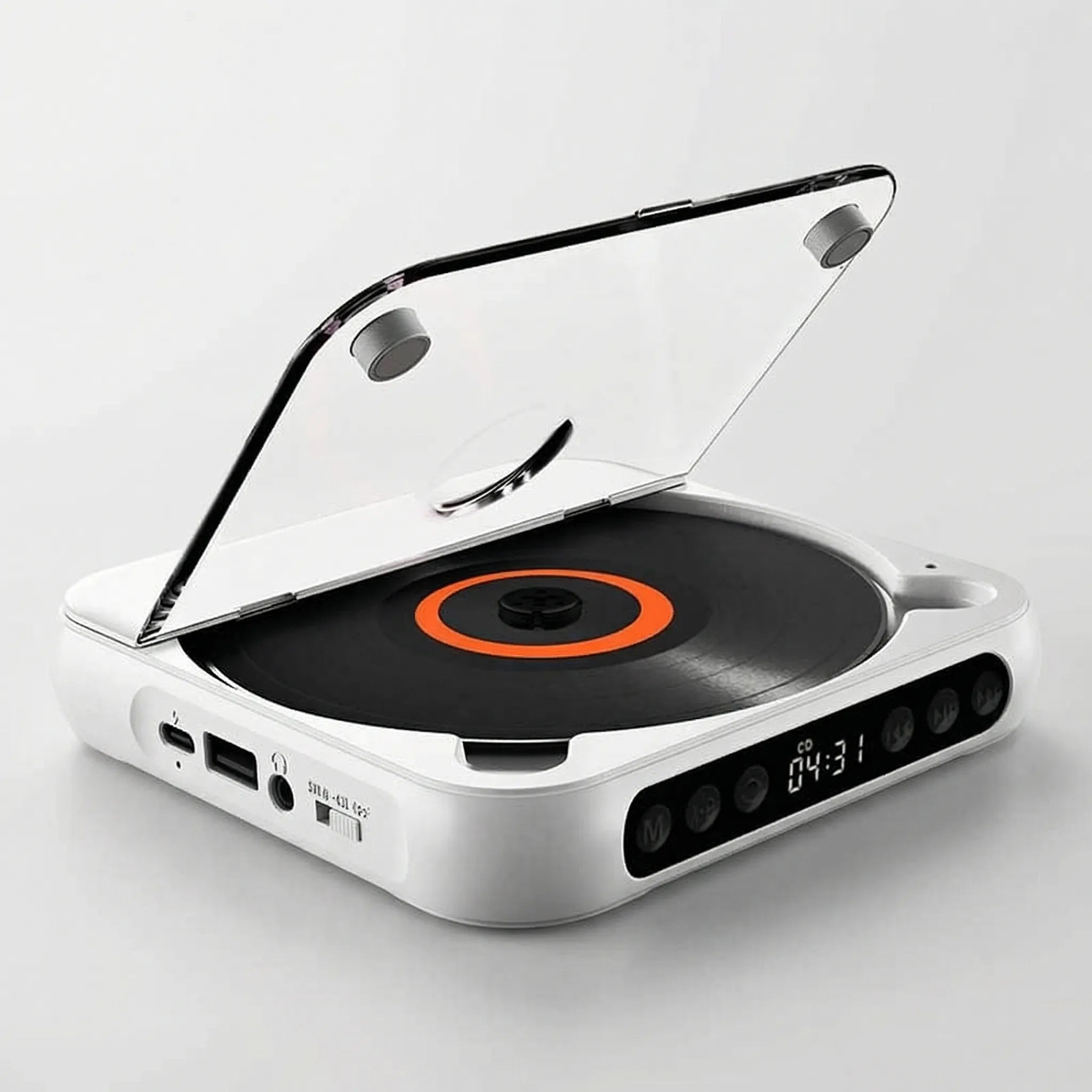 Przenośny odtwarzacz CD Bluetooth | mały discman, mp3, USB-C, akumulator