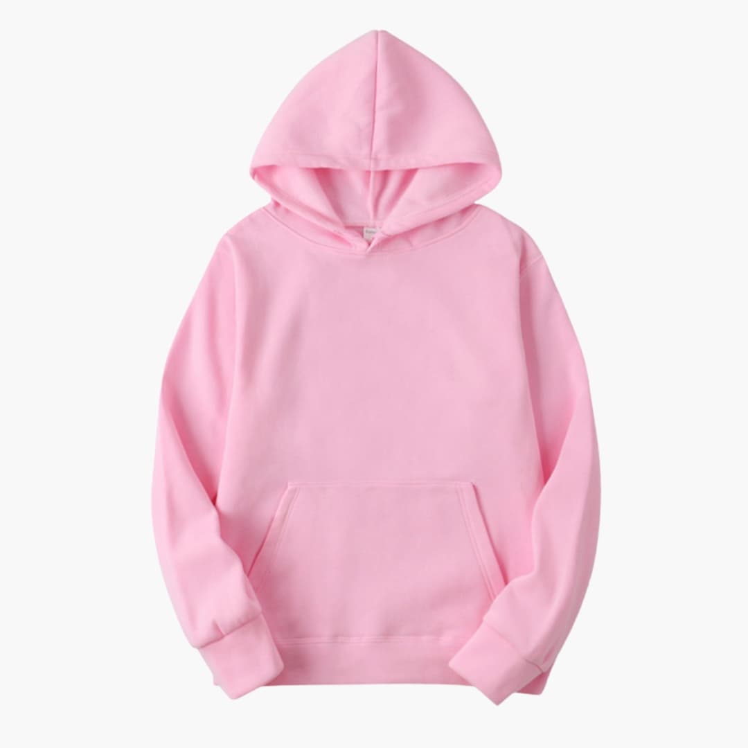 Bluza z kapturem męska z kieszenią kangurką i regulowanym kapturem, regular fit - Różowy