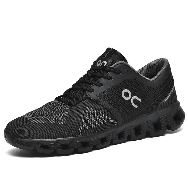 Buty do biegania męskie, lekkie i przewiewne z siatki, na trening i na co dzień - sneakersy sportowe - Czarny