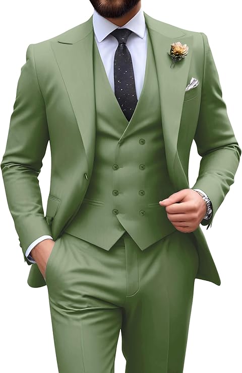 Garnitur męski slim fit trzyczęściowy z kamizelką, na wesele i studniówkę - view 36