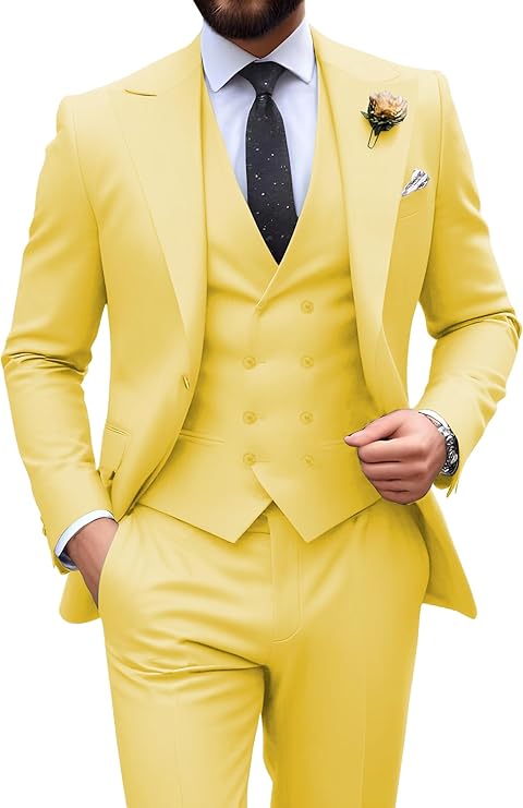 Garnitur męski slim fit trzyczęściowy z kamizelką, na wesele i studniówkę - view 38