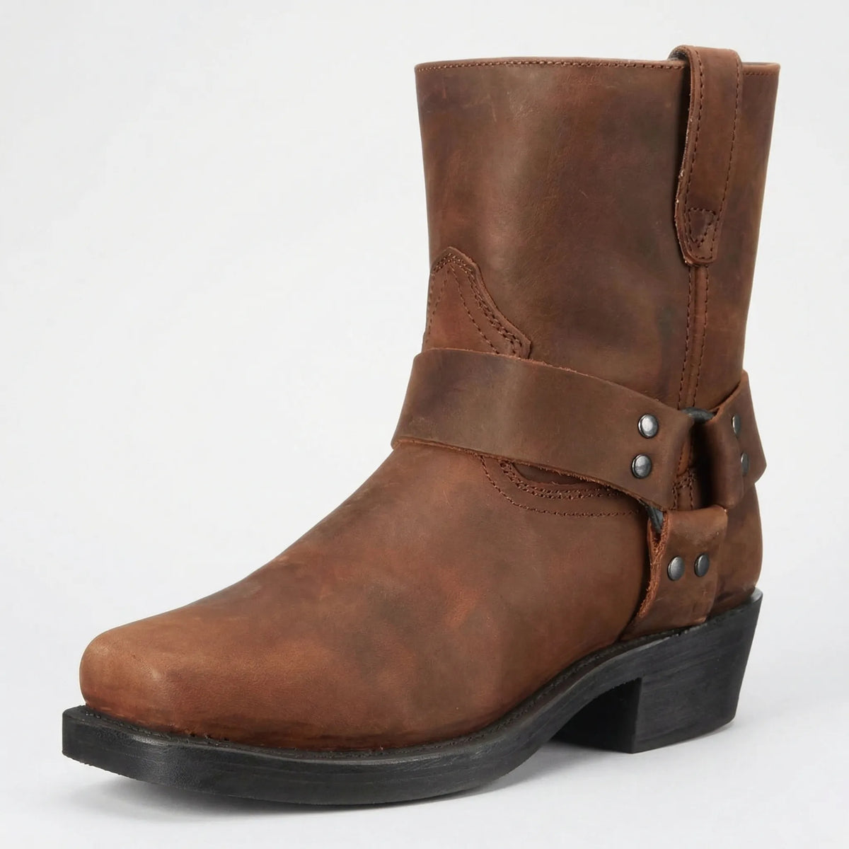 Kowbojki męskie skórzane, klasyczne buty westernowe wsuwane, na co dzień i do jeansów - view 4