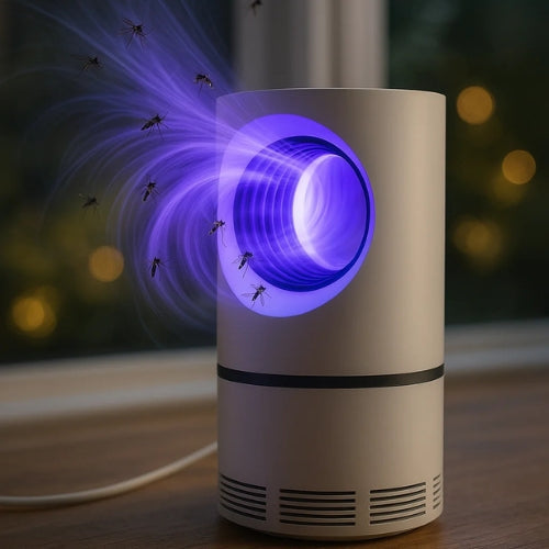 Lampa owadobójcza UV elektryczna do domu, na komary, muchy i owady, z wentylatorem - view 3