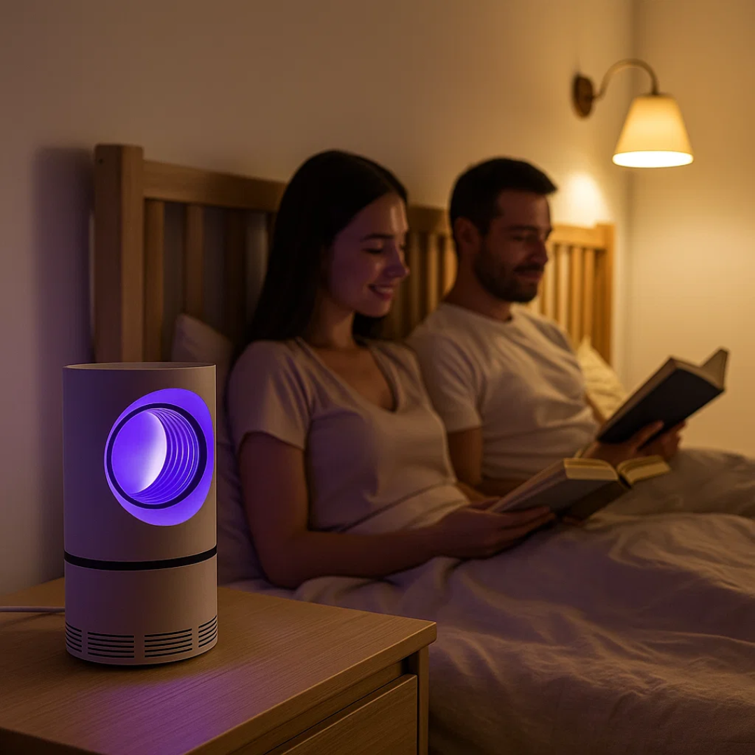 Lampa owadobójcza UV elektryczna do domu, na komary, muchy i owady, z wentylatorem - view 4