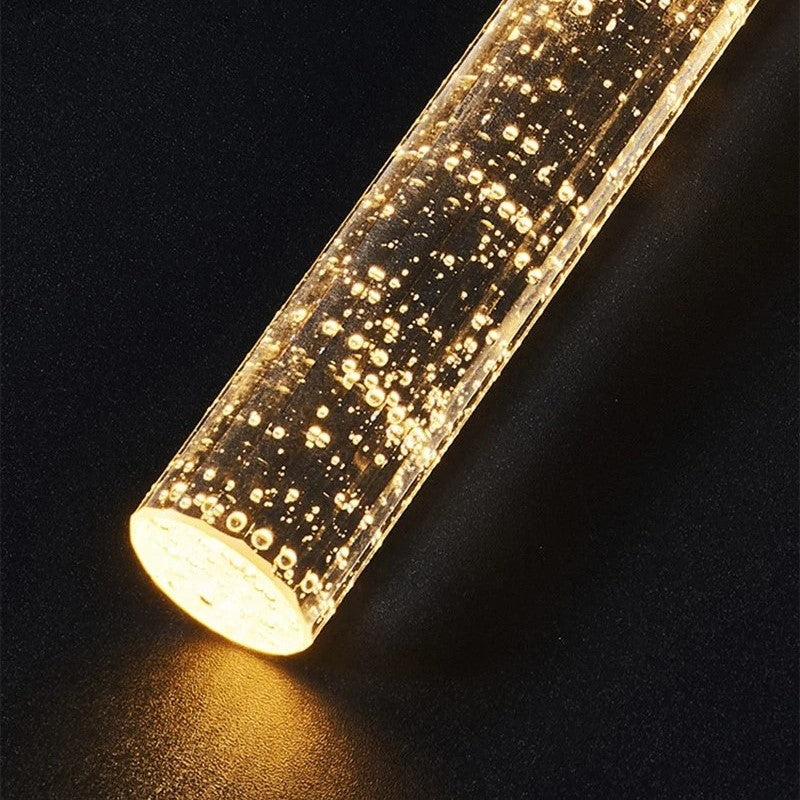 Lampa wisząca szklana w kształcie cylindra, LED nad stół, do jadalni i do salonu - view 1