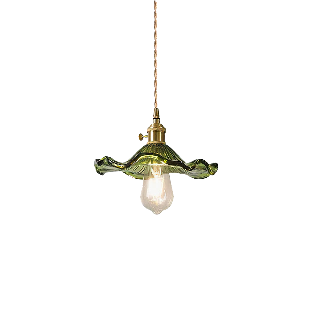 Lampa wisząca szklana w kształcie kwiatu, nad stół, do salonu i sypialni - view 18