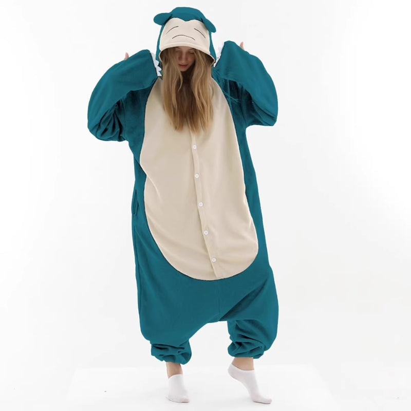 Piżama kigurumi jednoczęściowa z pluszu, uniseks dla par i całej rodziny - view 12