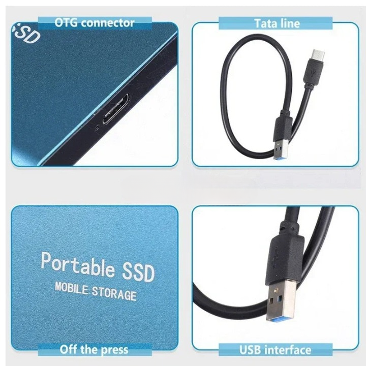 Przenośny dysk SSD 2TB z USB-C, kompaktowy dysk zewnętrzny do laptopa i komputera - view 9