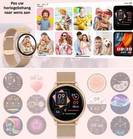 Smartwatch damski z funkcją dzwonienia, pomiarem tętna i krokomierzem, fitness tracker na co dzień - view 5