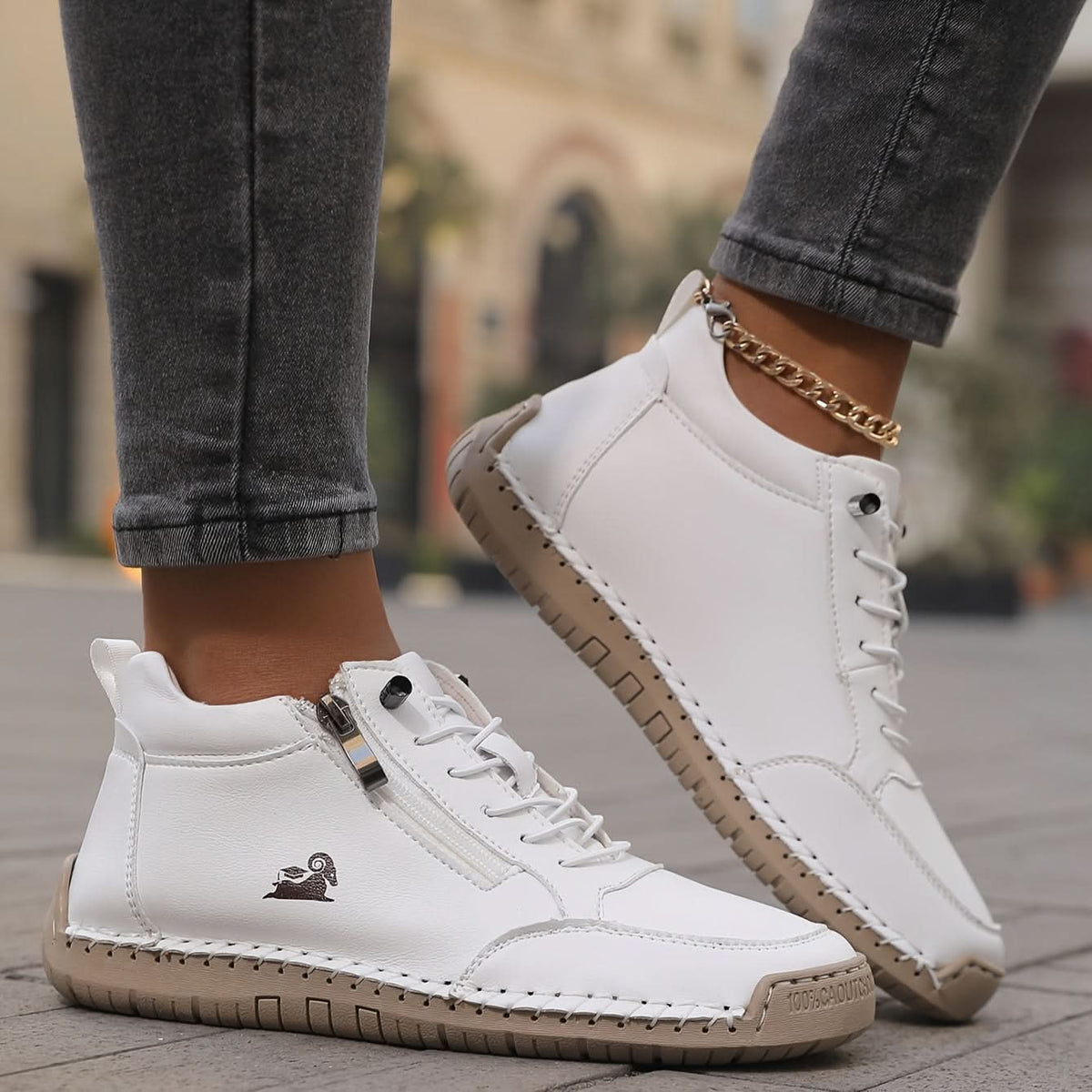 Sneakersy damskie wygodne, lekkie buty sportowe na co dzień i do chodzenia - Biały