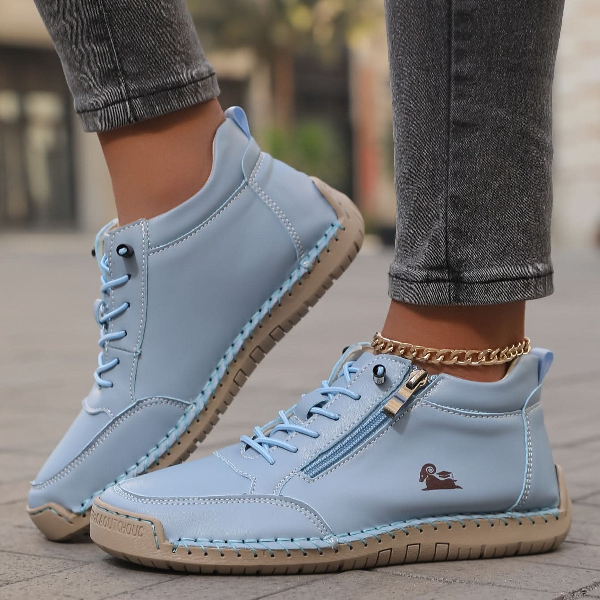Sneakersy damskie wygodne, lekkie buty sportowe na co dzień i do chodzenia - Niebieski