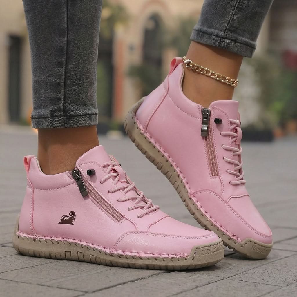 Sneakersy damskie wygodne, lekkie buty sportowe na co dzień i do chodzenia - Różowy