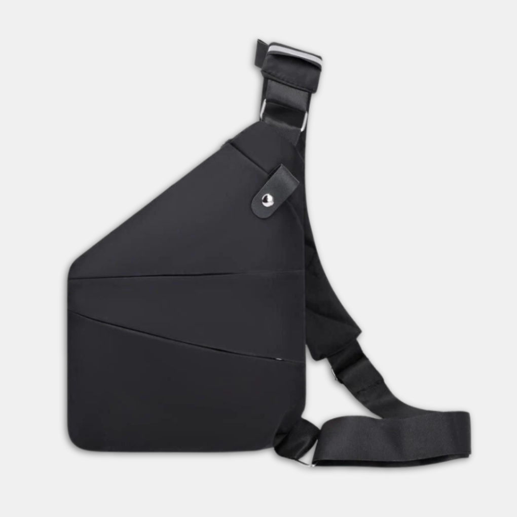 Torba na ramię antykradzieżowa crossbody z kieszenią RFID i ukrytymi zamkami, na co dzień i w podróż - Czarny