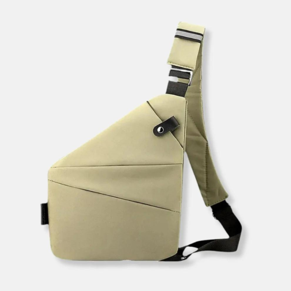 Torba na ramię antykradzieżowa crossbody z kieszenią RFID i ukrytymi zamkami, na co dzień i w podróż - Kremowy biały